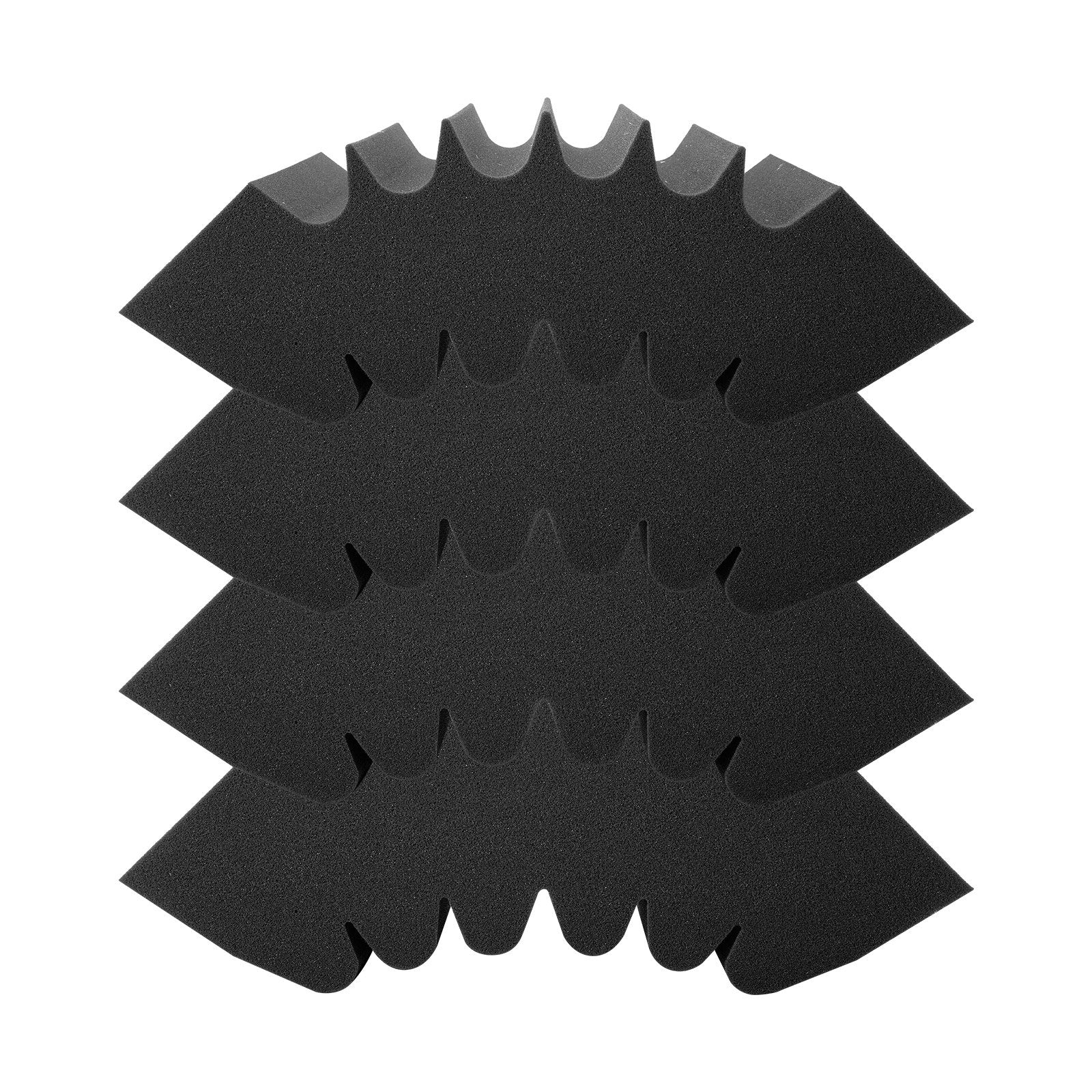 Acoustic Foam Panels 4 Pack 16.5 x 6.3 x 12 in Adhesive for Wall Ceiling - Image 9