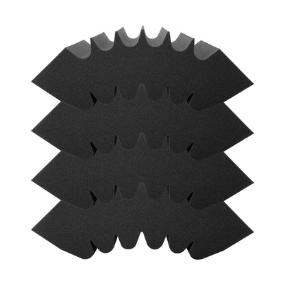 Acoustic Foam Panels 4 Pack 16.5 x 6.3 x 12 in Adhesive for Wall Ceiling - Image 9
