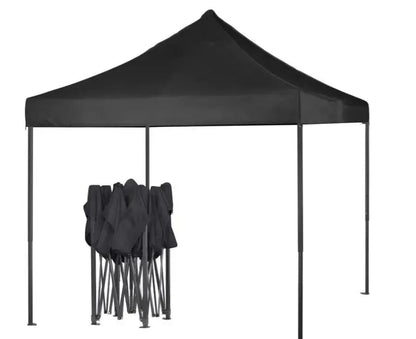 Portable Water-Resistant Gazebo 3x3 M - Black / Without Sidewalls - Image 2
