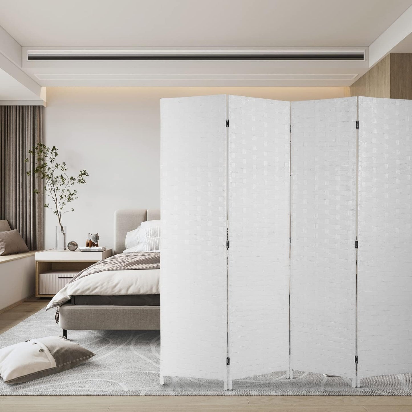 4-Panel Folding Room Divider – Privacy Screen Partition - Image 2