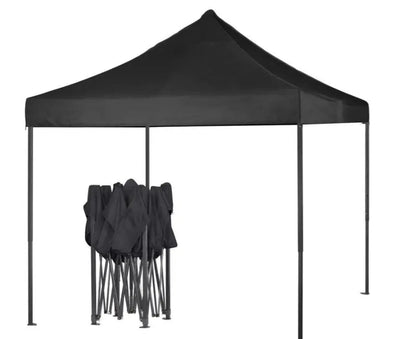 Portable Water-Resistant Gazebo 2x2 M - Black / With Sidewalls - Image 3