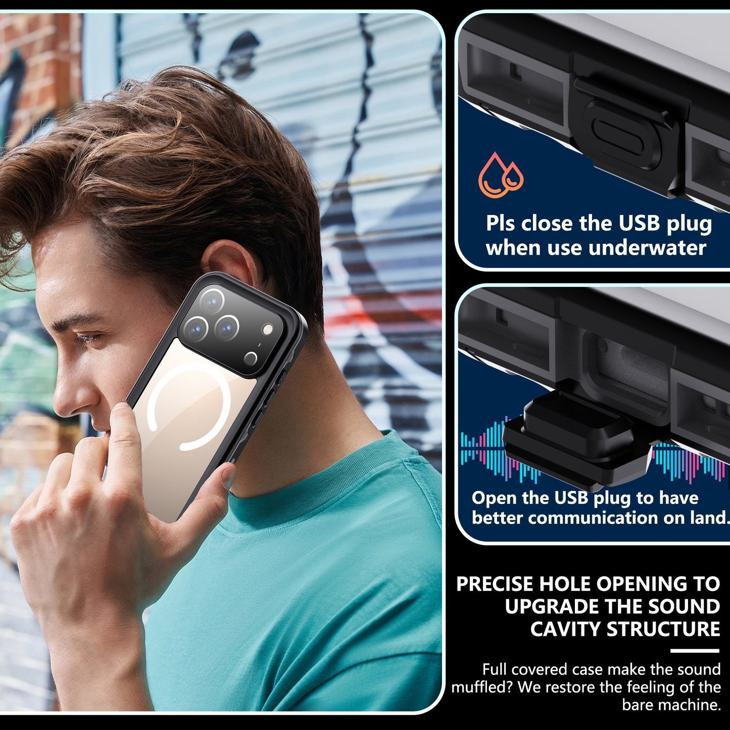 iPhone 17 Pro Waterproof Case Shockproof Lifeproof Case - Image 5