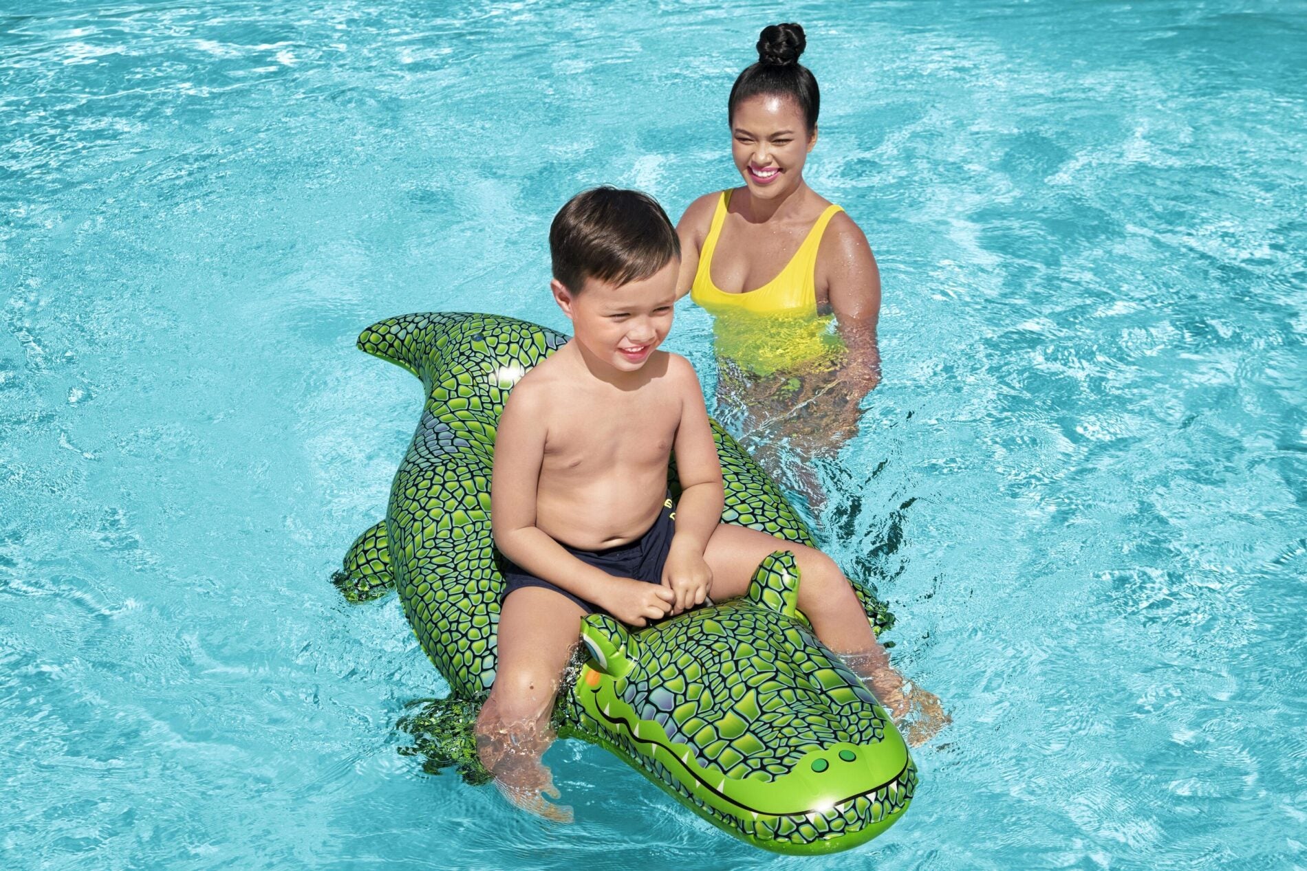 Bestway 1.52m x 71cm Buddy Crocodile Ride-On - Image 2