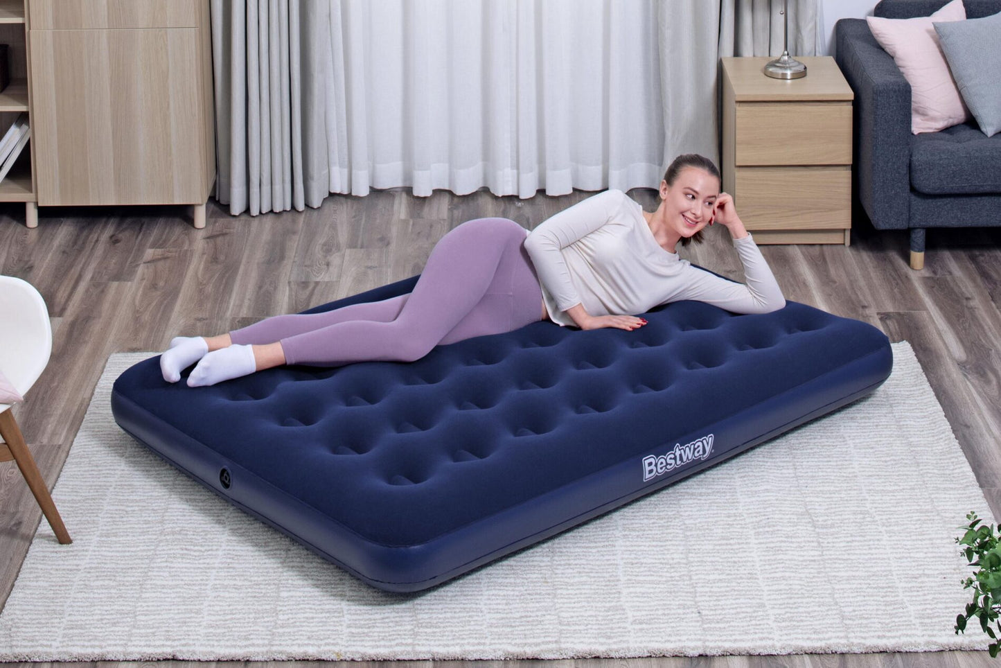 Bestway 1.91m x 1.37m x 22cm Air Mattress Full Inflatable Air Bed Indoor/Outdoor Heavy Duty Durable Camping - Image 4