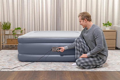 Bestway 2.03m x 1.52m x 51cm Tritech Air Inflatable Mattress Queen Built-in AC Pump - Image 2