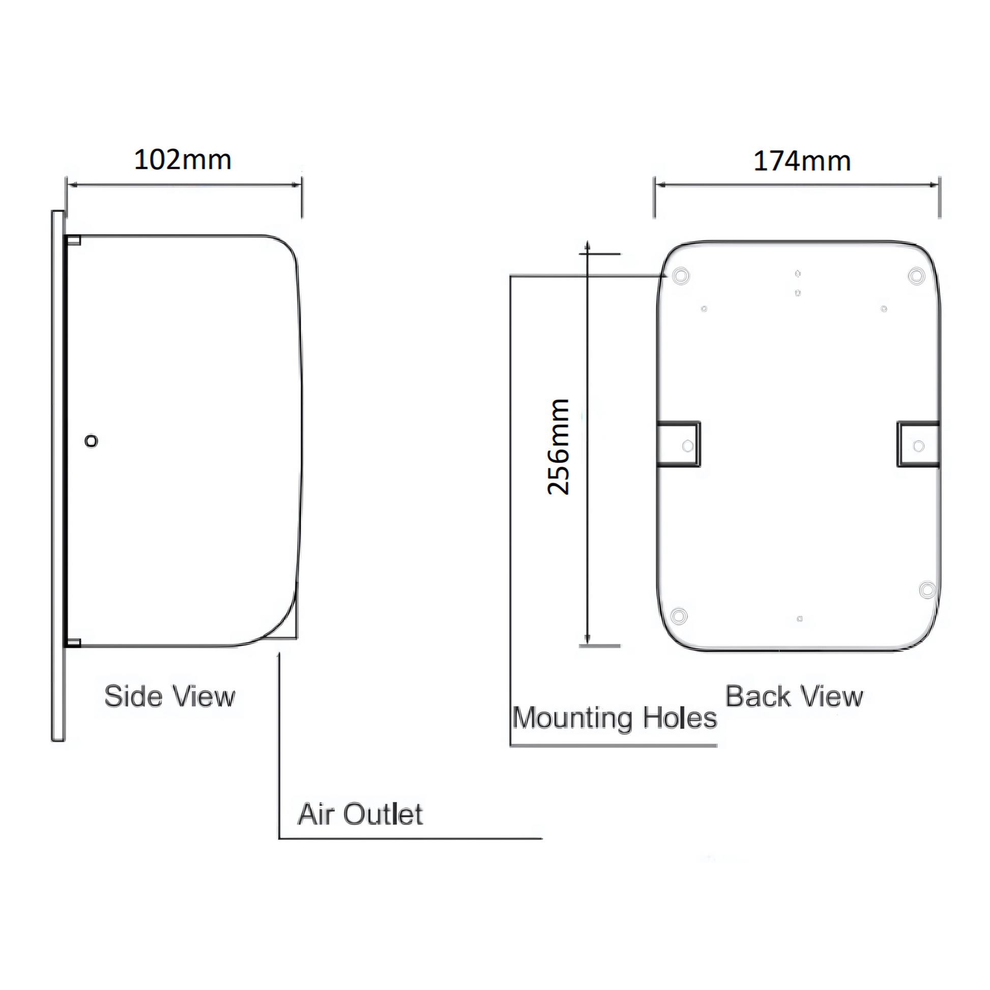 COMPACT Stainless Steel Hand Dryer 700W & 1000W - Image 2