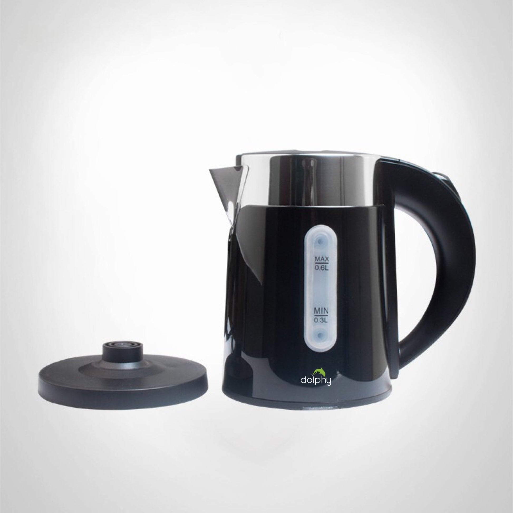 0.6L Stainless Steel Electric Kettle Black - Image 3