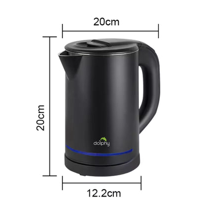 0.8L Electric Kettle Matt Black With Light Design - Image 3