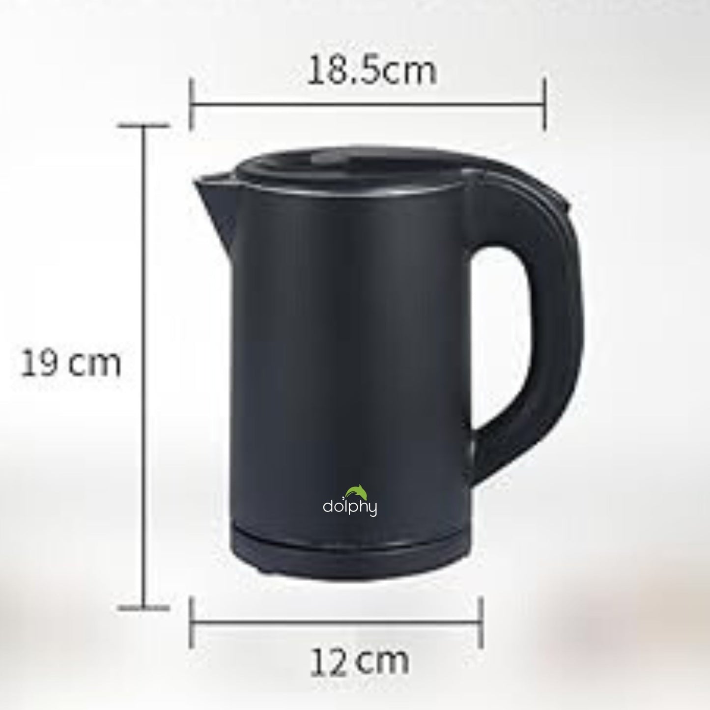 0.8L Stainless Steel Electric Kettle Black - Image 3