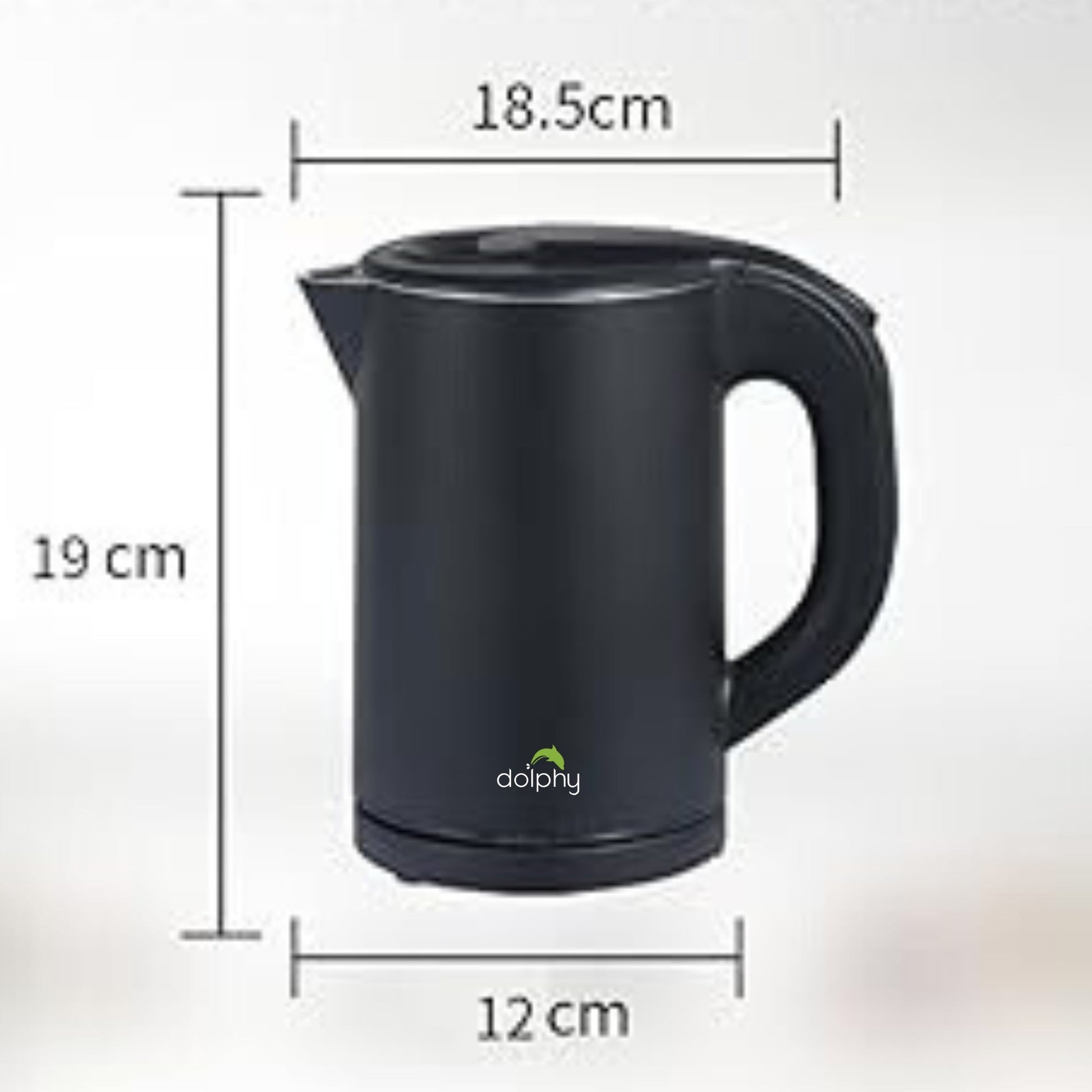 0.8L Stainless Steel Electric Kettle Black - Image 3