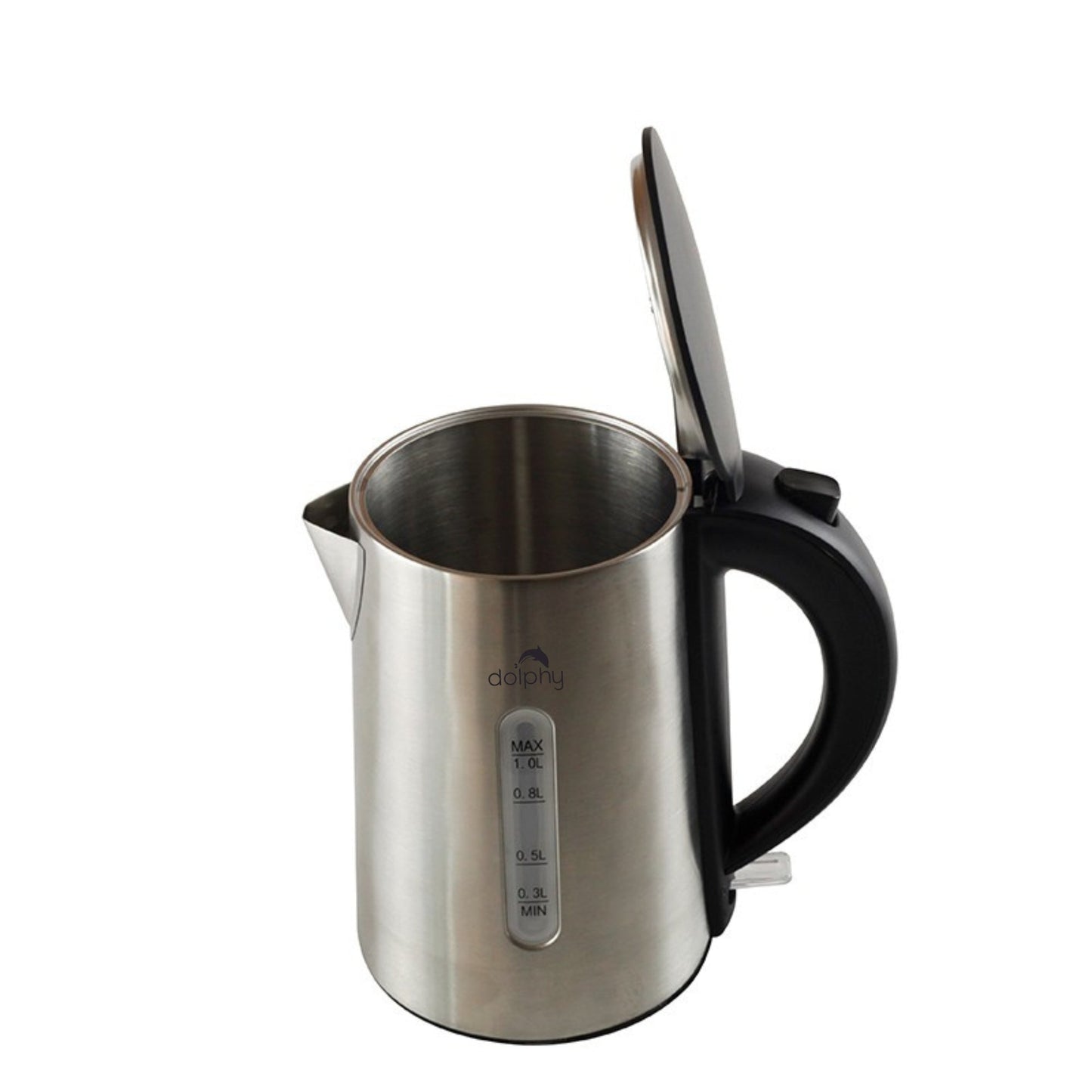 1.0L Brushed Silver Stainless Steel Kettle - Image 3