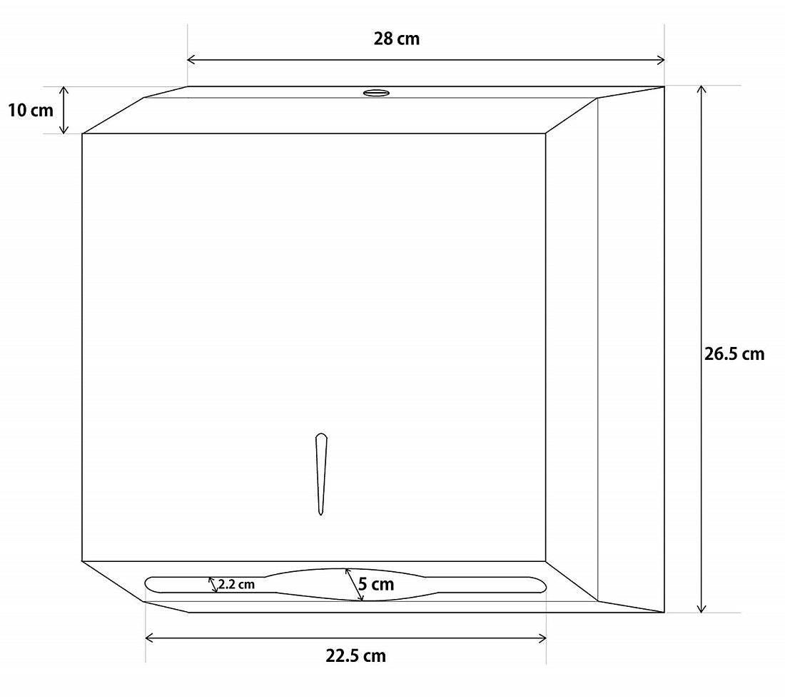 SS Slimline Paper Towel Dispenser - Image 3