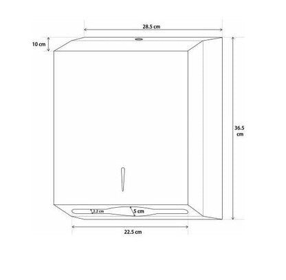 Stainless Steel Slimline Paper Towel Dispenser - Image 4