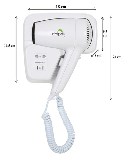 Wall Mount Hair Dryer 1200W - White - Image 3
