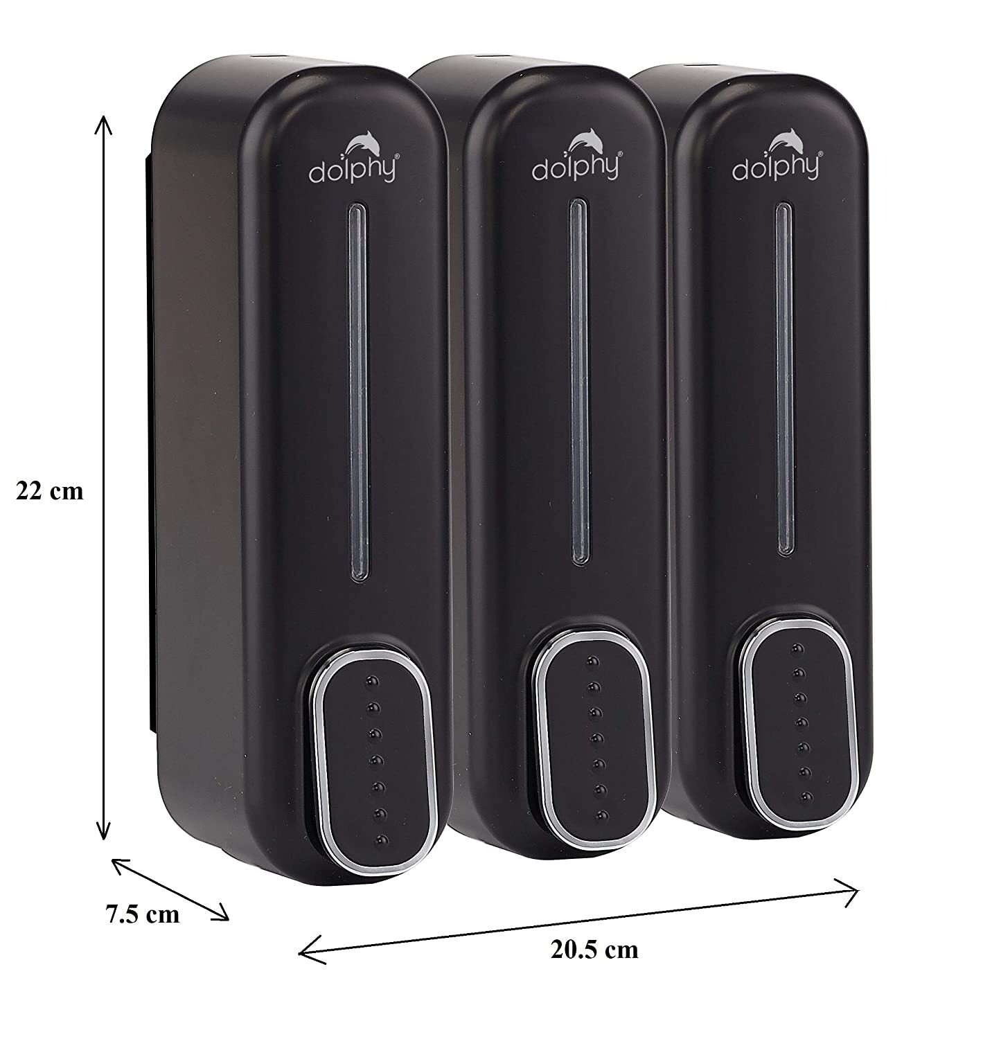Manual Soap Dispenser 300ml (Pack of 3) - Black - Image 3