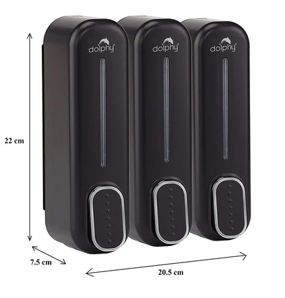 Manual Soap Dispenser 300ml (Pack of 3) - Black - Image 3