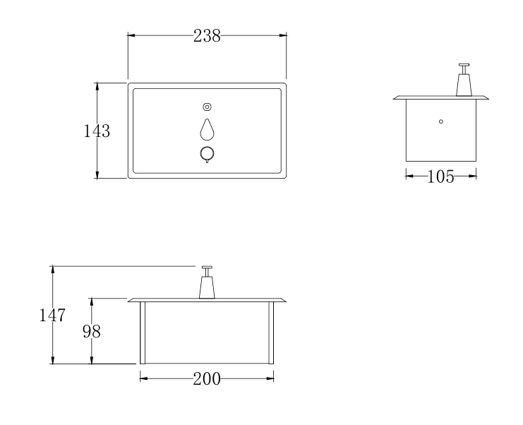 Recessed Mounted Soap Dispenser 1400 ML - Image 3