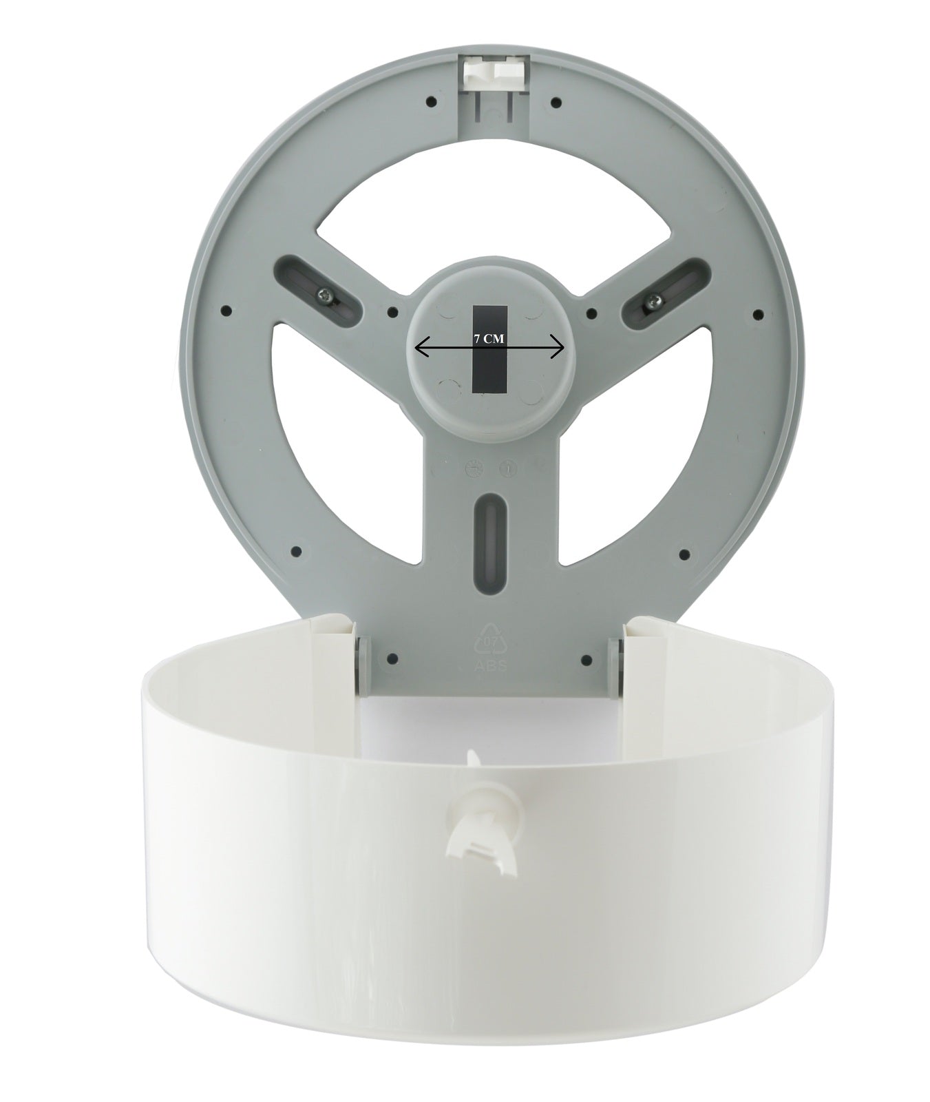 CLASSIC Jumbo Toilet Paper Roll Dispenser - White - Image 4