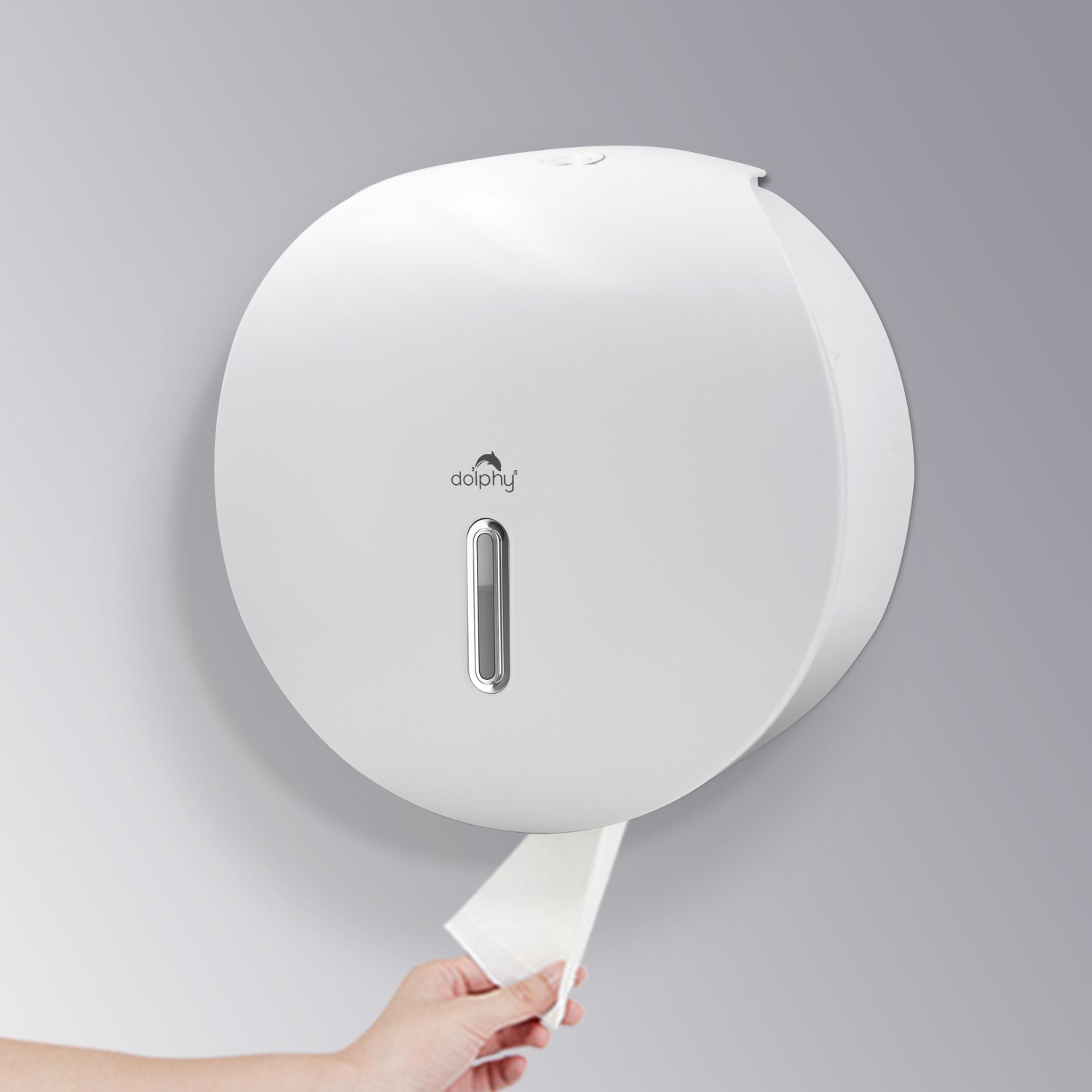 PLAZA Jumbo Toilet Roll Dispenser - White - Image 2