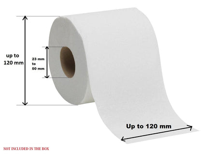 Stainless Steel Twin Toilet Roll Holder with Shelf - Image 2