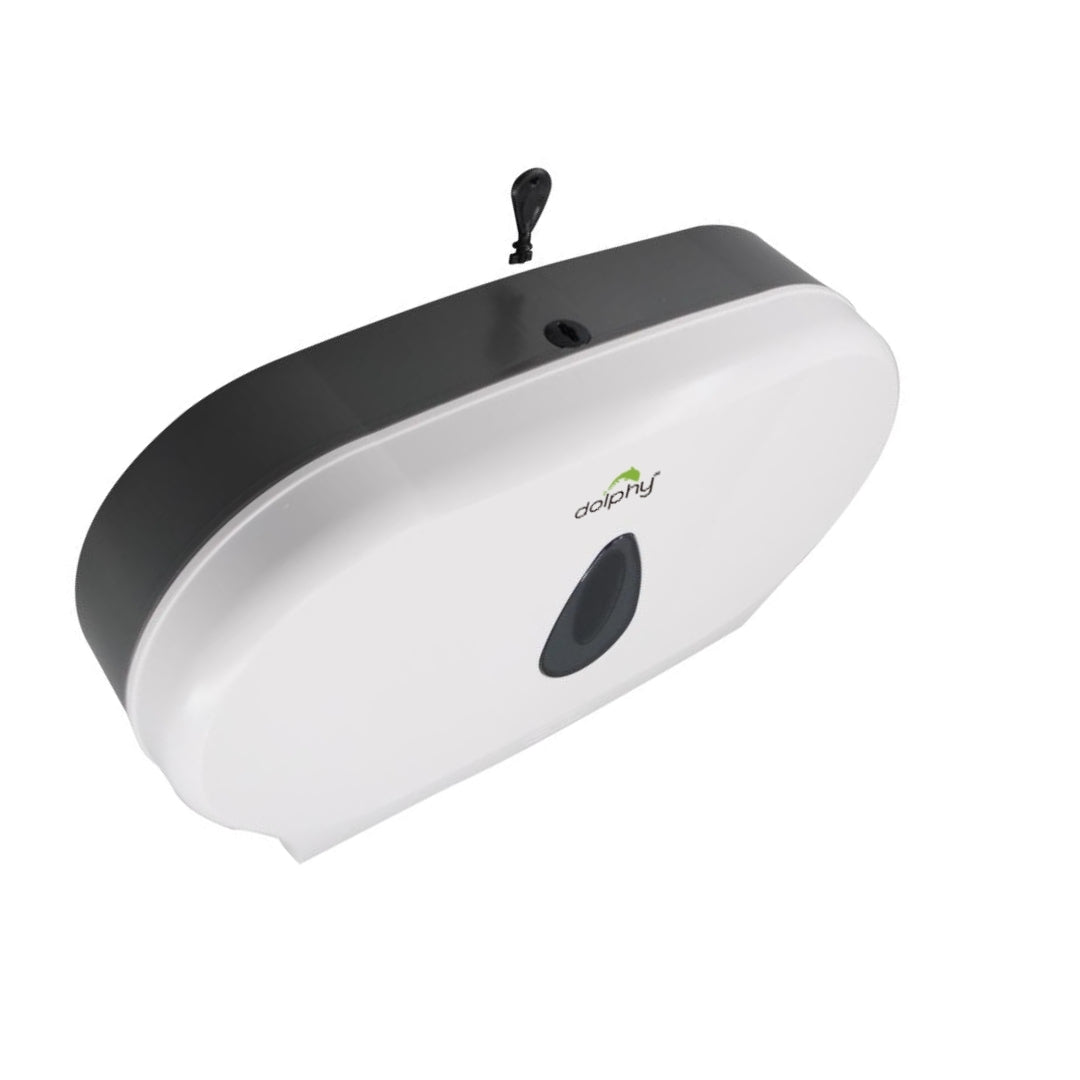 Twin Jumbo Toilet Roll Dispenser - White - Image 3