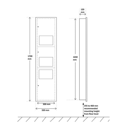 3-in-1 Washroom Recessed Panel - Image 2