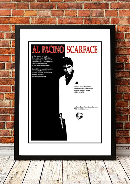 Scarface' Cult Movie Poster! - Framed A4