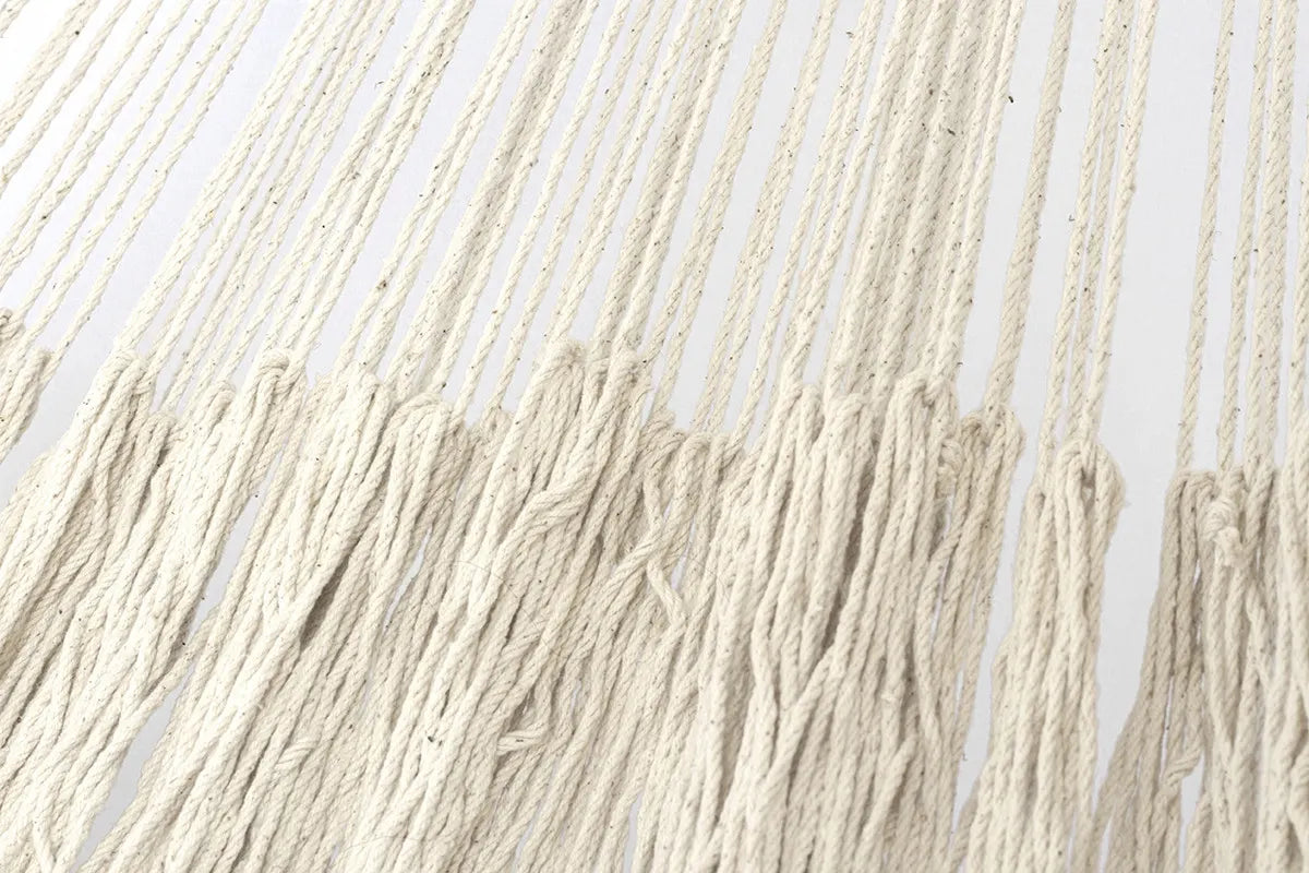 Outdoor undercover cotton Mayan Legacy hammock with hand crocheted tassels King Size Marble - Image 5