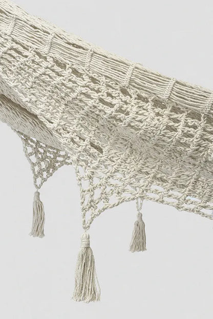 Outdoor undercover cotton Mayan Legacy hammock with hand crocheted tassels Queen Size Marble Colour - Image 4