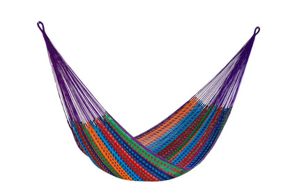 Mayan Legacy Queen Size Outdoor Cotton Mexican Hammock in Colorina Colour - Image 5