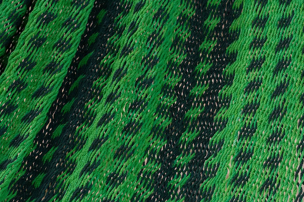 Mayan Legacy Queen Size Outdoor Cotton Mexican Hammock in Jardin Colour - Image 2