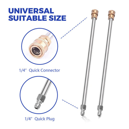 2In1 Surface Cleaner 16.5Inch Undercarriage Washer Pressure Washer Max 4000PSI 1/4 Quick Connector with Universal Wheels and Wands for Car Ground Cleaning - Image 6