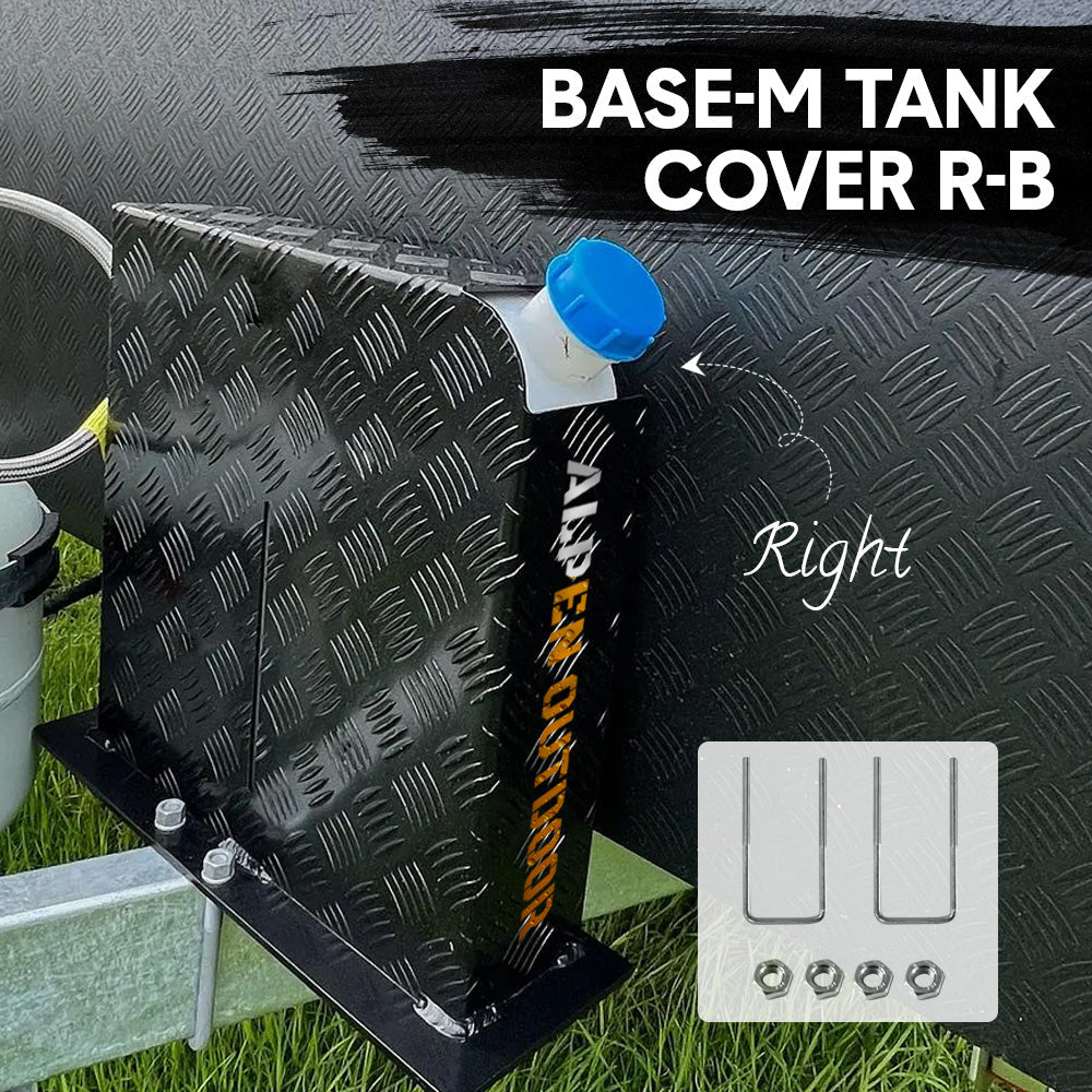 Alpen Outdoor Fuel Tank Cover Right Side Base Mount 2mm Thickness Aluminium Diesel Heater for 10L 15L Fuel Tank Black - Image 3