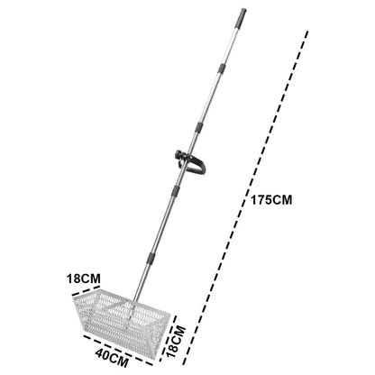 Beach Rake Stainless Steel Sand Flea Rake 140cm Long Detachable Handle and Shark Tooth Wide Sifter for Easy Sand Flea Removal with Bonus Basket and Tools - Image 7