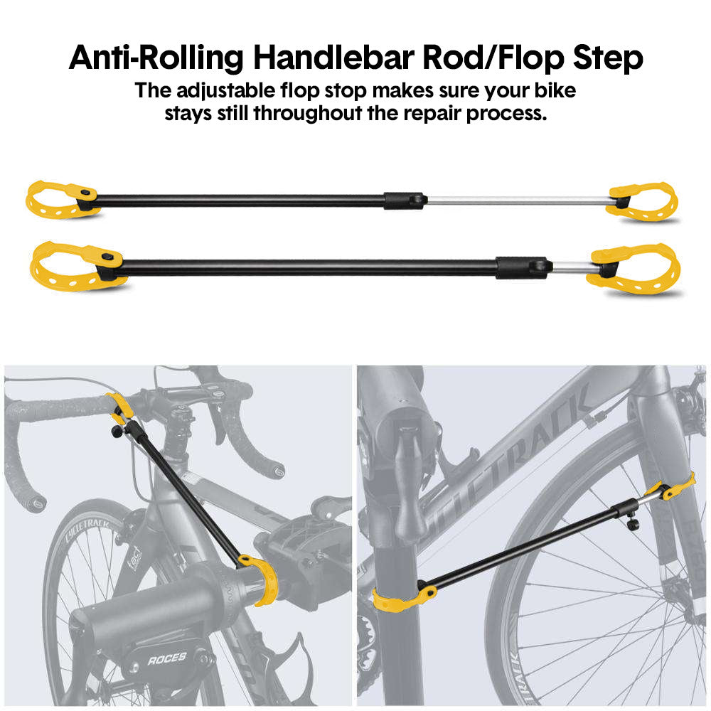 Bike Repair Rack 360 Rotating 40 to 63Inch Height Adjustable Home Bicycle Mechanic Stand Anti-Slip Foldable Maintenance Stand with Tool Tray Max Load 60lbs - Image 5