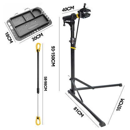 Bike Repair Rack 360 Rotating 40 to 63Inch Height Adjustable Home Bicycle Mechanic Stand Anti-Slip Foldable Maintenance Stand with Tool Tray Max Load 60lbs - Image 7