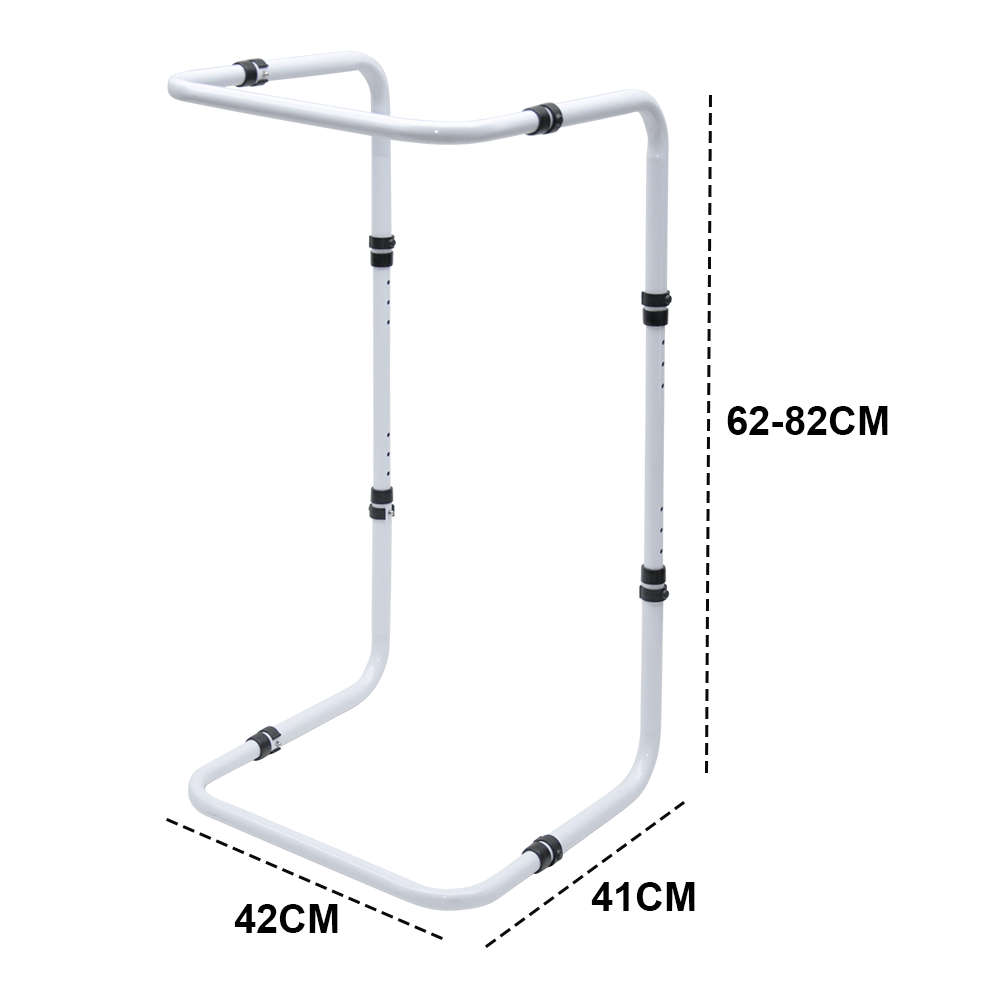 Blanket Lifter Bar 62-82cm Height Adjustable Feet Tent Steel Bed Cradle Max Load 136kg with 4 Clips for Feet Toes Leg Knee Ankle Post Surgery Recovery - Image 7