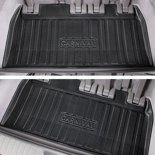 Cargo Mat Kia Carnival 2021-2023 Boot Liner Frunk Mat TPE Cargo Liner All Weather TPE Mat Accessories Rear Trunk Mat Water Proof - Image 3