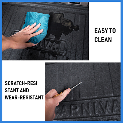 Cargo Mat Kia Carnival 2021-2023 Boot Liner Frunk Mat TPE Cargo Liner All Weather TPE Mat Accessories Rear Trunk Mat Water Proof - Image 7