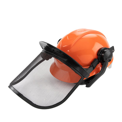 Chainsaw Brushcutter Hard Hat Safety Helmet Face Shield With Visor & Ear Muffs For Landscaping Gardening Lawn Mowing Edge Trimming CE Approved - Image 5