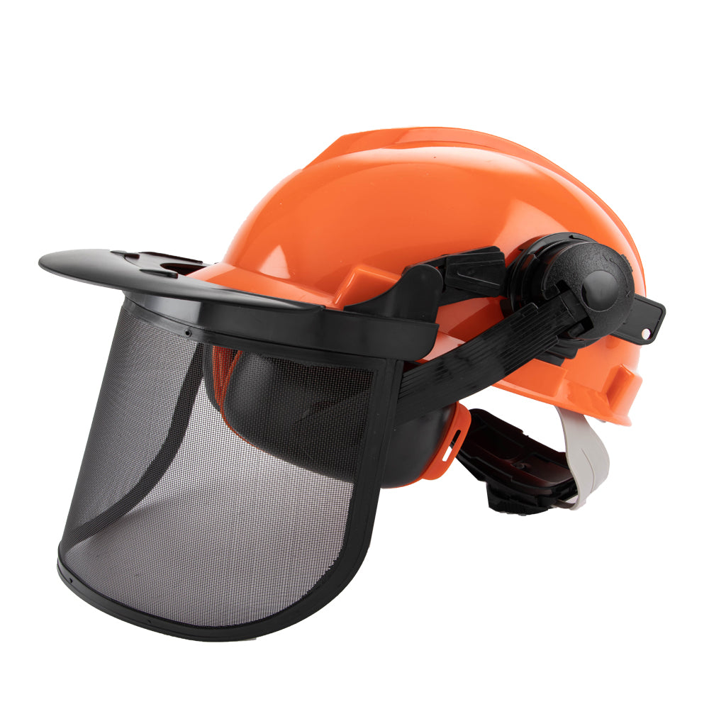 Chainsaw Brushcutter Hard Hat Safety Helmet Face Shield With Visor & Ear Muffs For Landscaping Gardening Lawn Mowing Edge Trimming CE Approved - Image 6