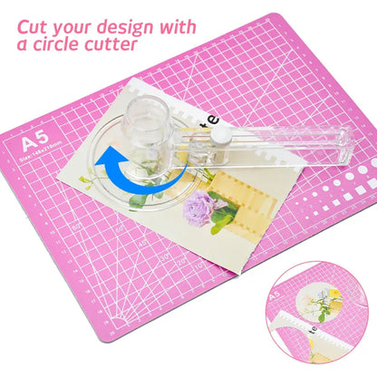 58mm Button Maker Machine DIY Badge Making Pin Press Machine with All-Inclusive Accessories for Custom Pin Badges Mirrors Fridge Magnets Gift Set Pink - Image 4