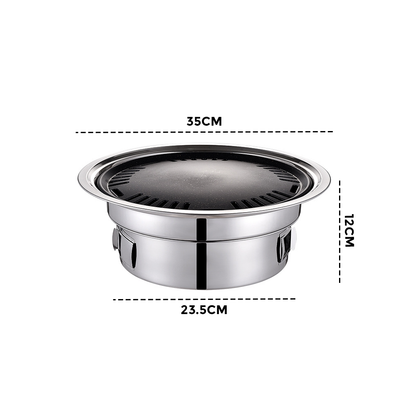 Portable Multifunctional Charcoal Barbecue Grill 13 Inch Stainless Steel BBQ Camping Grill Stove Tabletop Smoker Grill for Outdoor Indoor Picnic - Image 8