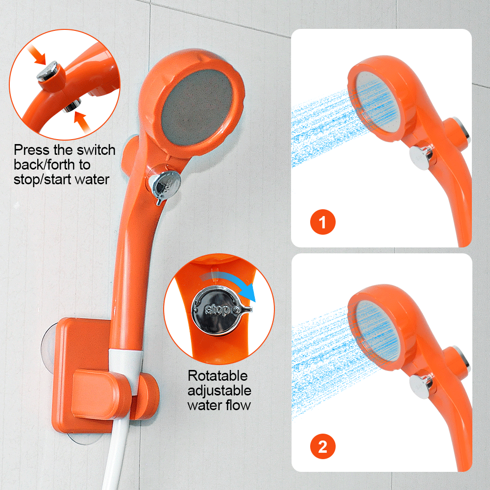 Portable Camping Shower IPX7 Waterproof Outdoor Shower Water Pump with Rechargeable Battery and Intelligent Digital Display for Camping Hiking Traveling - Image 3