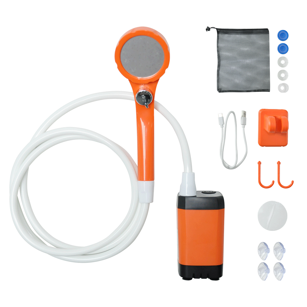 Portable Camping Shower IPX7 Waterproof Outdoor Shower Water Pump with Rechargeable Battery and Intelligent Digital Display for Camping Hiking Traveling - Image 6