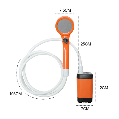 Portable Camping Shower IPX7 Waterproof Outdoor Shower Water Pump with Rechargeable Battery and Intelligent Digital Display for Camping Hiking Traveling - Image 7