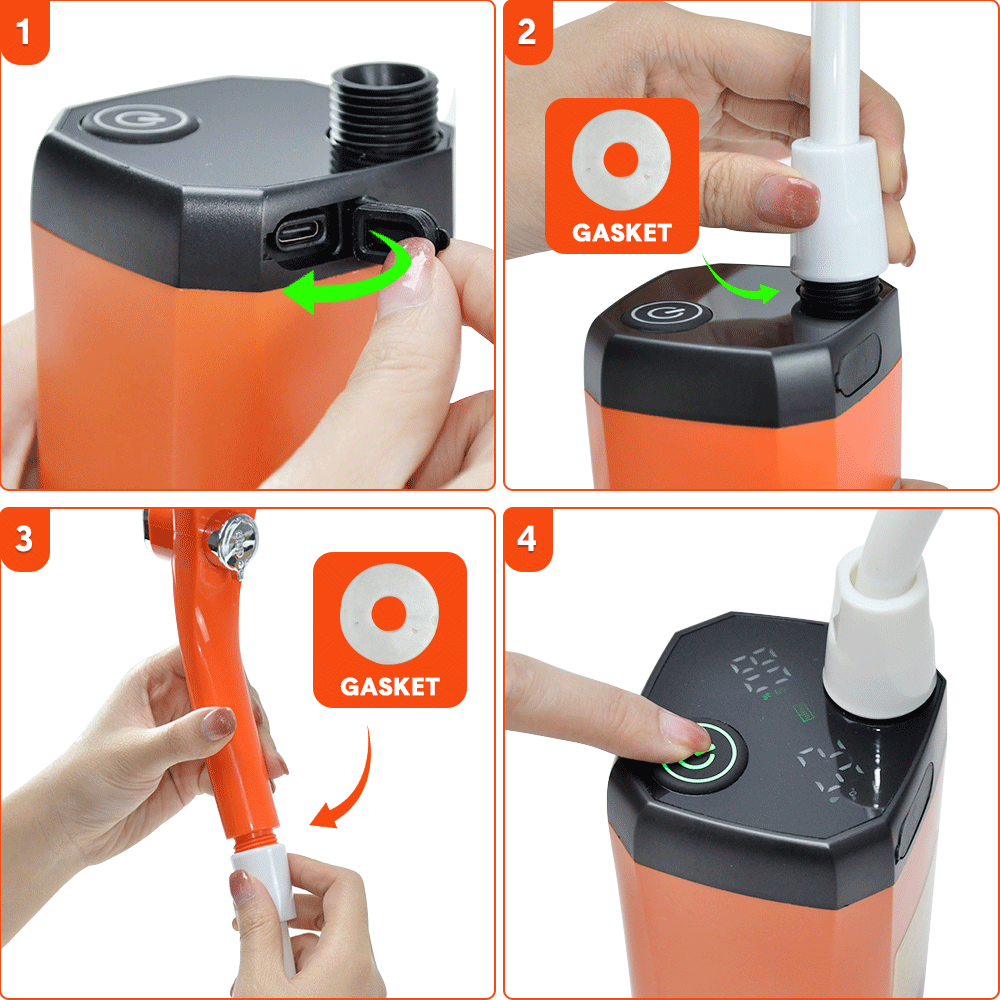 Portable Camping Shower IPX7 Waterproof Outdoor Shower Water Pump with Rechargeable Battery and Intelligent Digital Display for Camping Hiking Traveling - Image 9