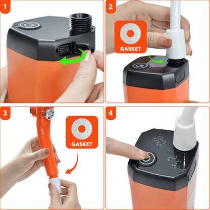 Portable Camping Shower IPX7 Waterproof Outdoor Shower Water Pump with Rechargeable Battery and Intelligent Digital Display for Camping Hiking Traveling - Image 9