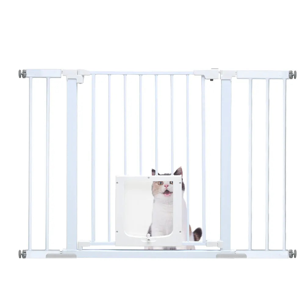 Alston 76cm Tall Baby Pet Security Gate Safety Adjustable Width with Cat Door for House Doorways Stairs Guard Extension Part Width 12cm/24cm Wall Mount