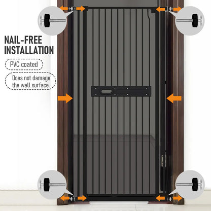 Alston Extra Tall 150cm Baby Pet Security Gate Balck Safety Gate Easy Fit Fence Two Way Opening No Drill Needed - Image 4